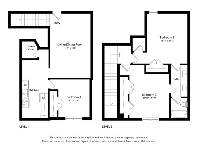 C2 - Townhome - Miller Square 202 floor plan